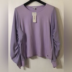 Calvin Klein blouse ruched raglan long sleeves scoopneck oversized XL/ EG/TG